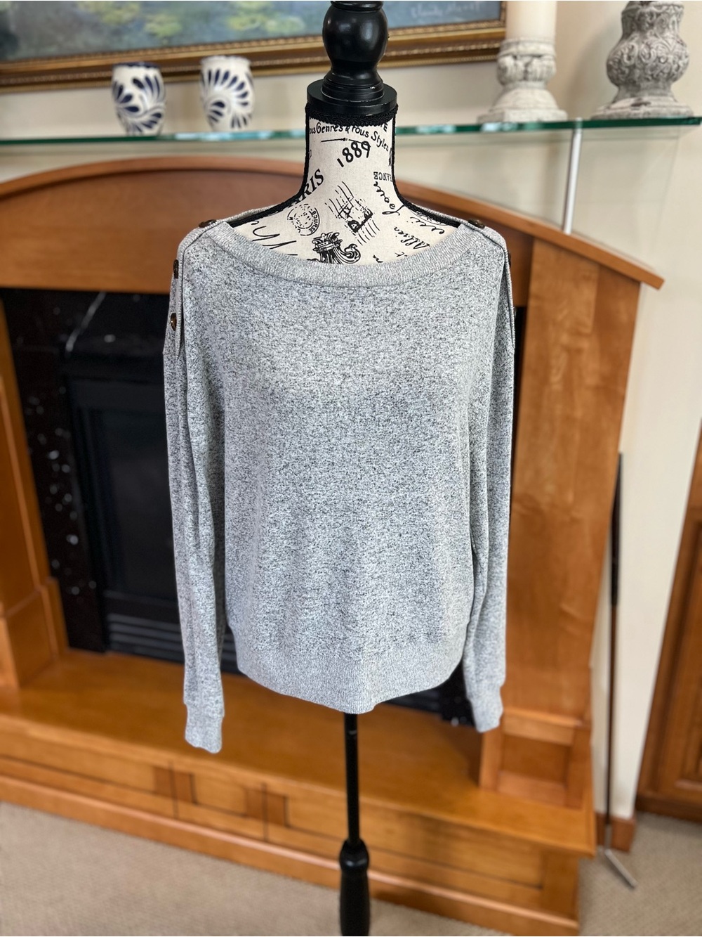 J.Crew Light Gray Boatneck Women’s Sweater
